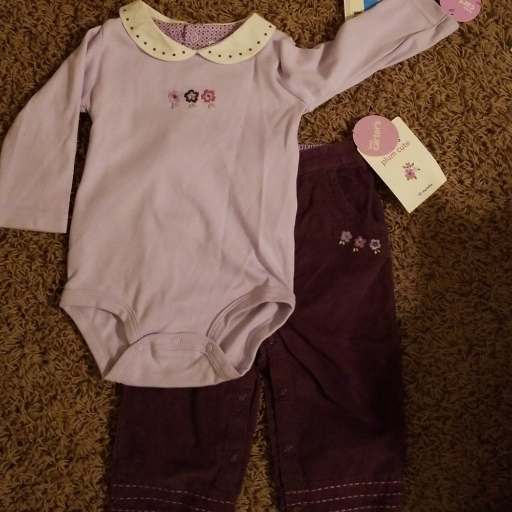 2 piece "plum cute" inside and corduroy pants
